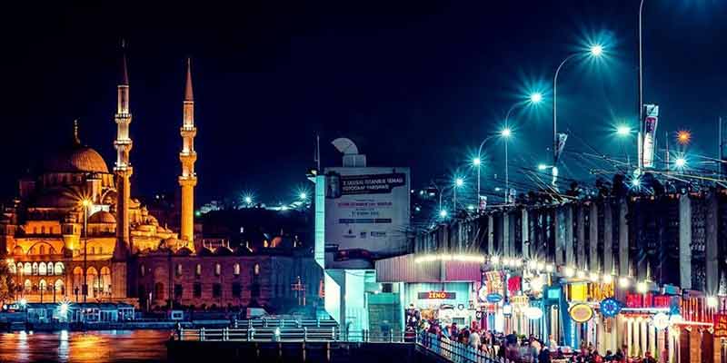 جاهای دیدنی استانبول در شب
