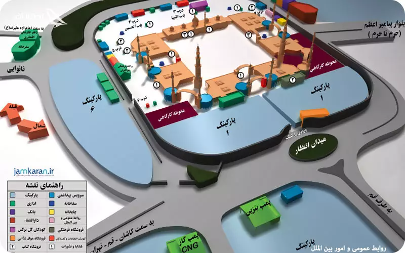 نقشه جمکران