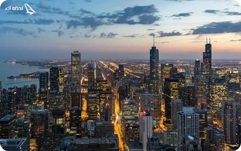 نمای بالا شهر شیکاگو