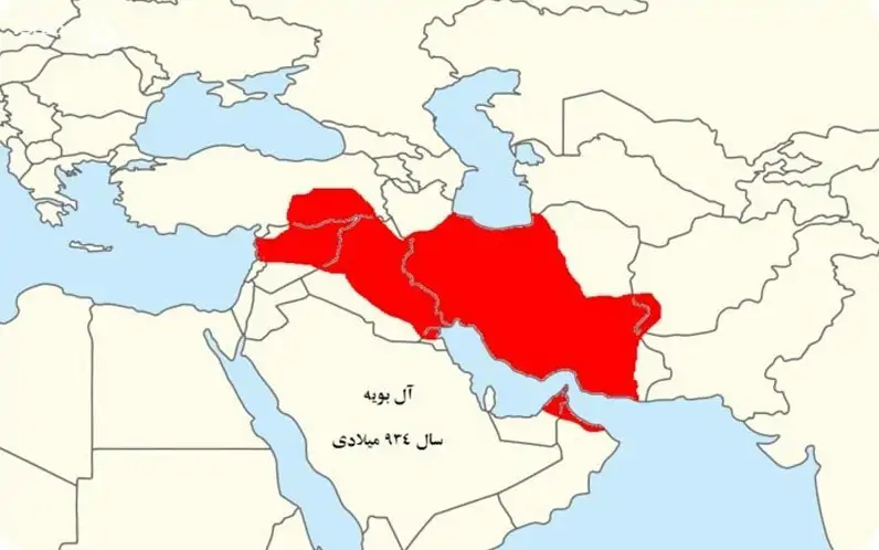 نقشه ایران در زمان آل بویه