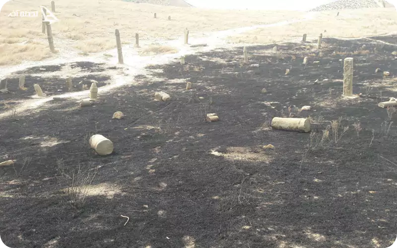 آتش سوزی در قبرستان خالد نبی