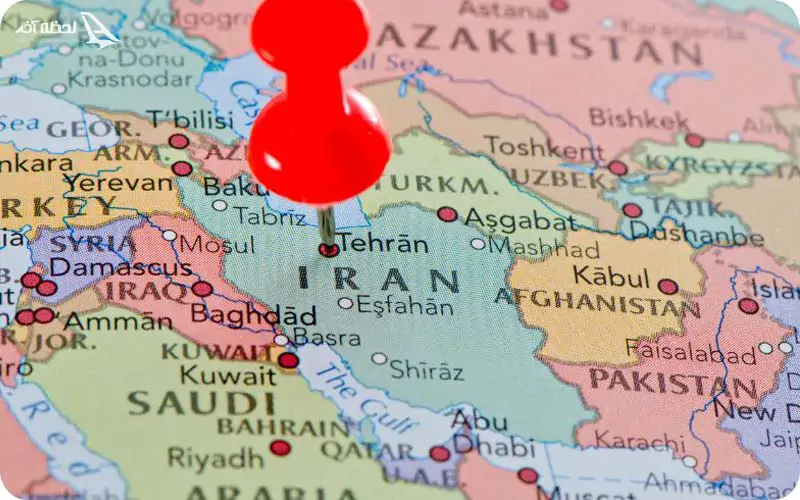 عکس ایران روی نقشه عکس ایران روی نقشه