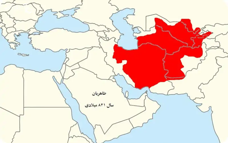 نقشه ایران در زمان طاهریان