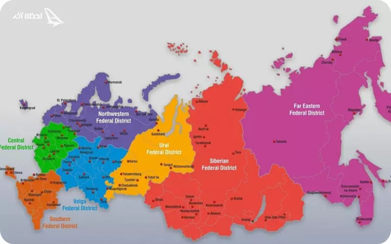 نقشه زبان‌های روسیه