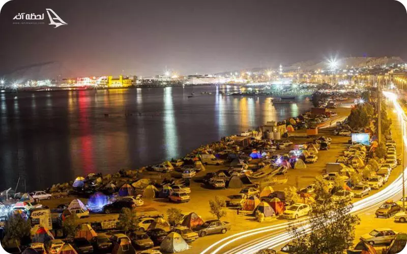 ساحل قشم در شب