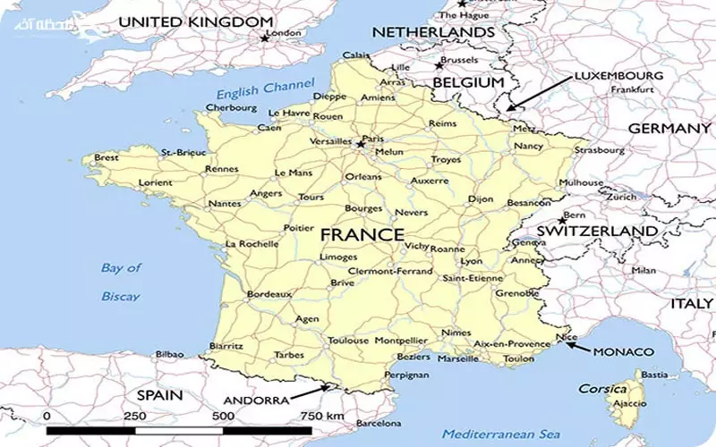 مساحت فرانسه