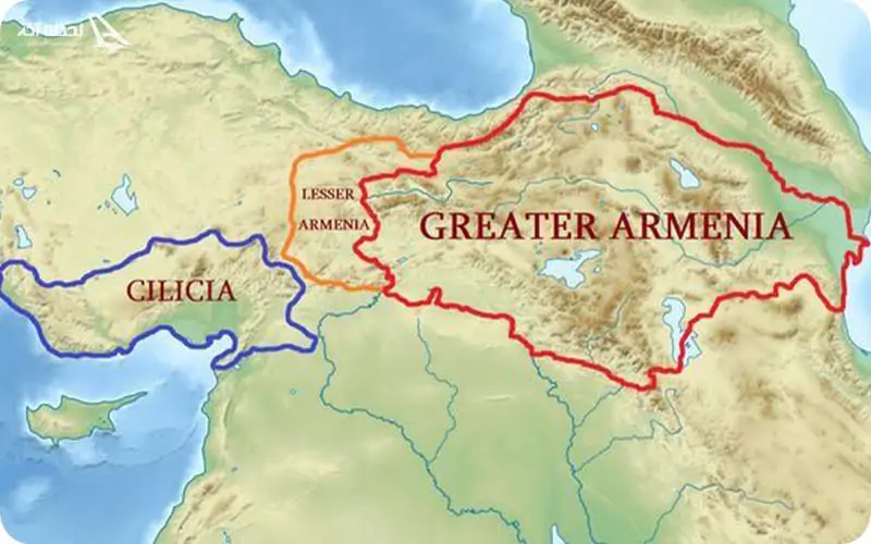 نقشه ارمنستان و ایران