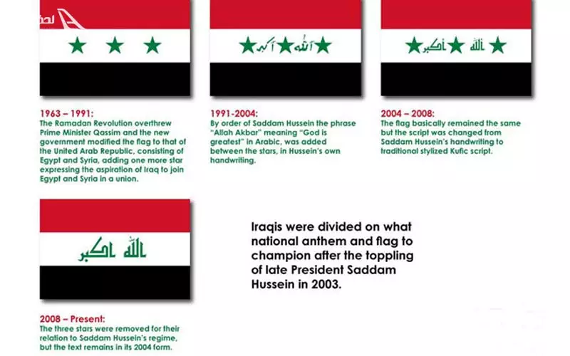 پرچم عراق در طول تاریخ