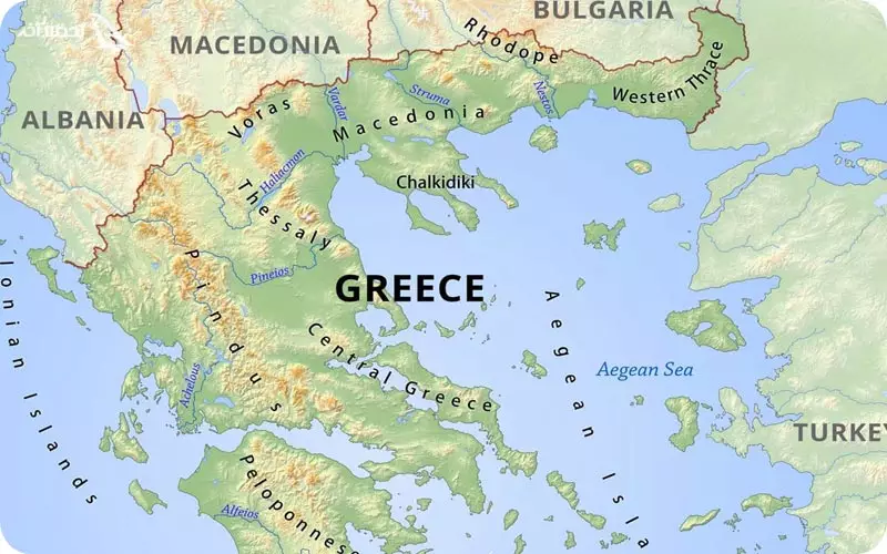 نقشه ی دریای اژه