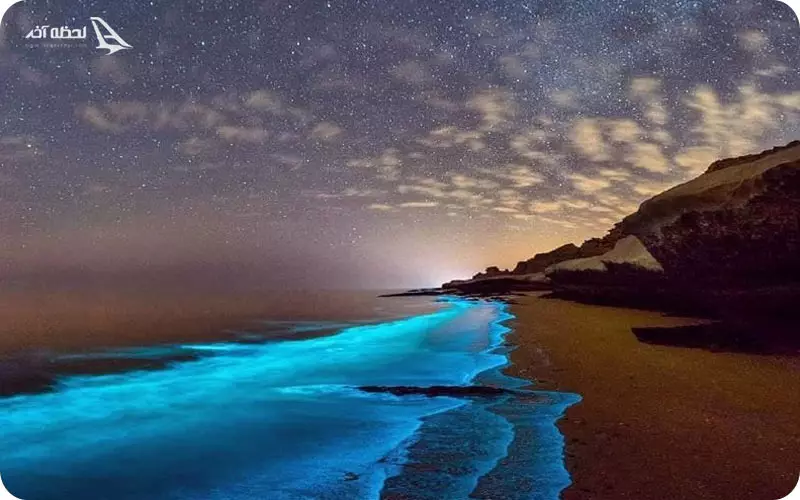 ساحل قشم در شب