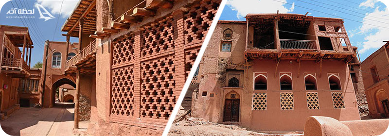 معماری خانه های روستای ابیانه