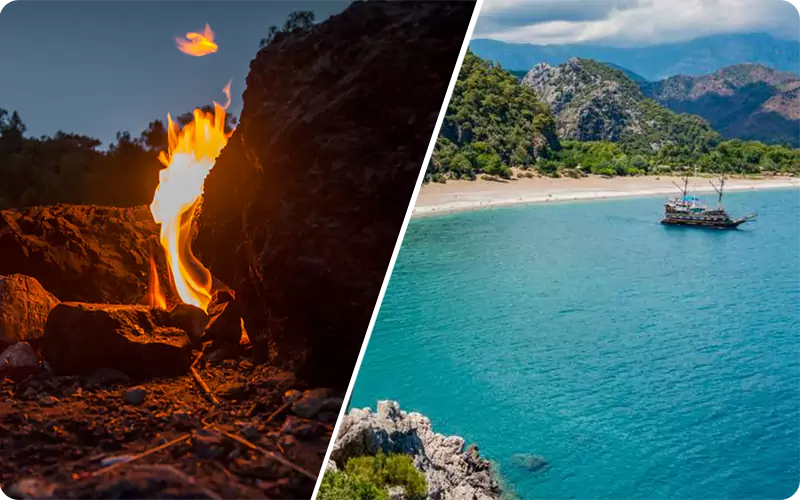 ساحل چیرالی آنتالیا و روستای المپیوس آنتالیا