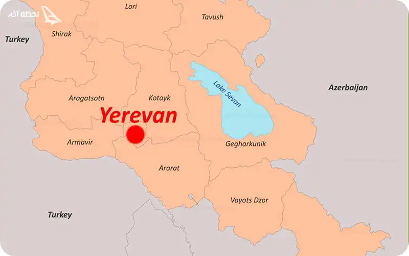 نقشه مرز ایران و ارمنستان