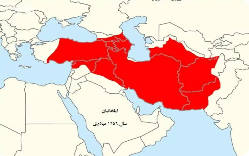 نقشه ایران در زمان ایلخانیان