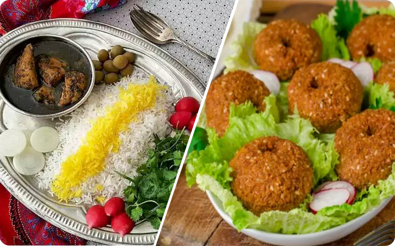 غذاهای خرمشهر فلافل خرمشهر قلیه ماهی جنوبی