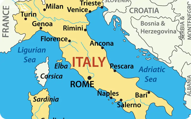 نقشه ایتالیا