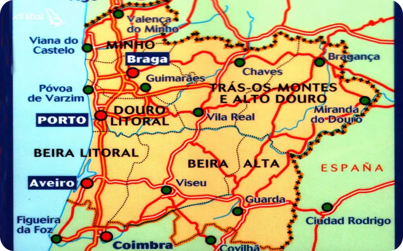 نقشه پرتغال