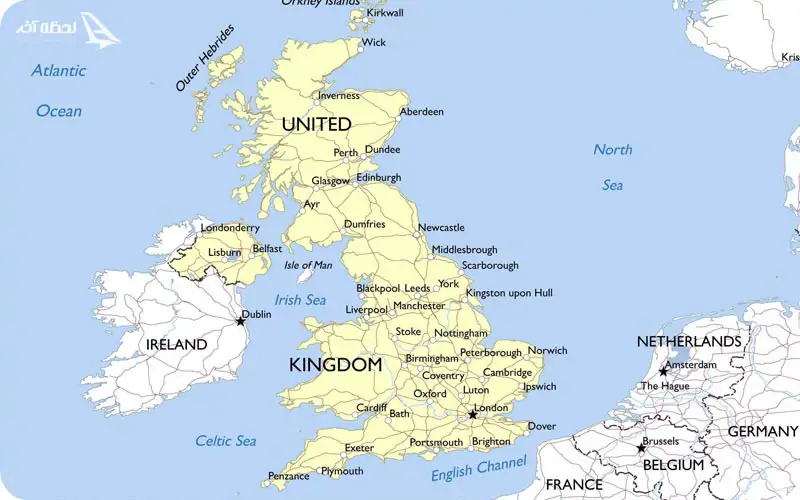 نقشه انگلستان