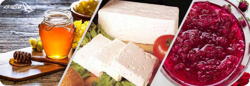 پنیر تبریز و عسل سهند