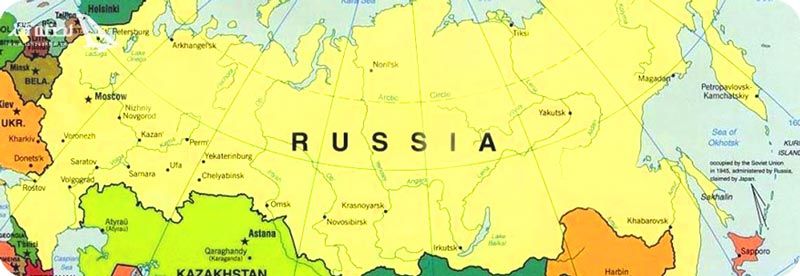 نقشه کشور روسیه