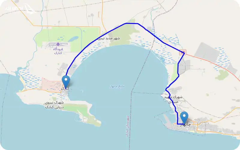 فاصله کنارک تا چابهار