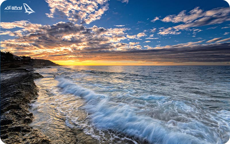 غروب دریا