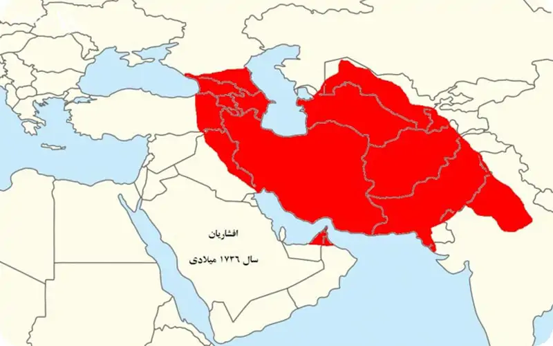 نقشه ایران در زمان افشاریان