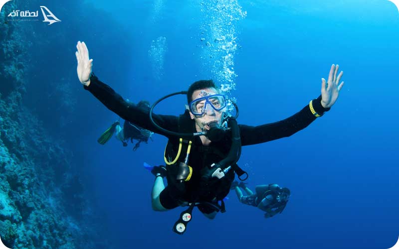 Diving in the waters of the Aegean Sea