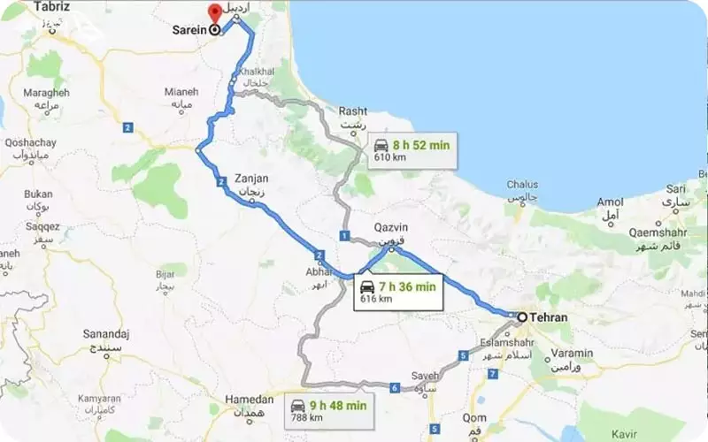 چطور از تهران به سرعین برویم؟ چطور از تهران به سرعین برویم؟