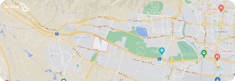 نقشه شهرک غزالی