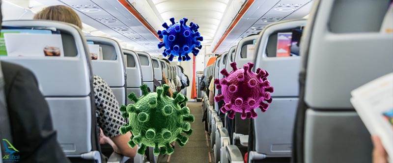 ویروس کرونا در هواپیما