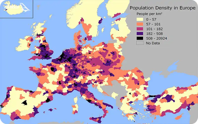 جمعیت قاره اروپا