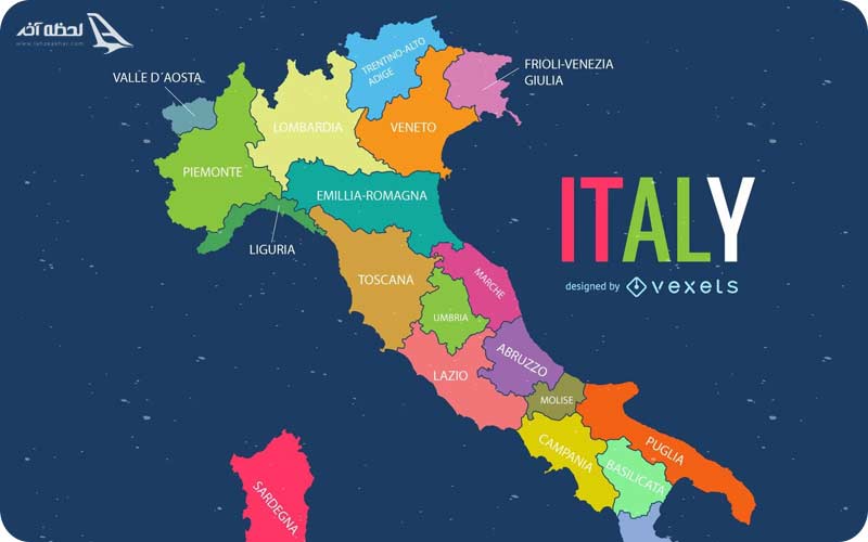 نقشه ایتالیا