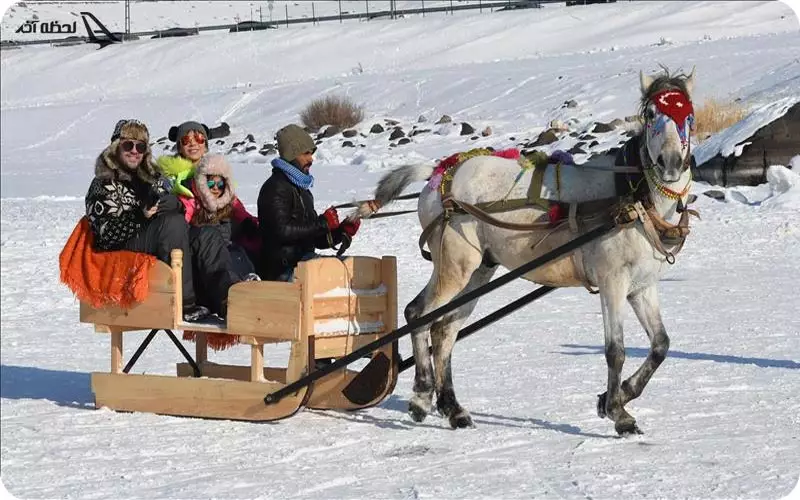 سورتمه سواری روی دریاچه چلیدر