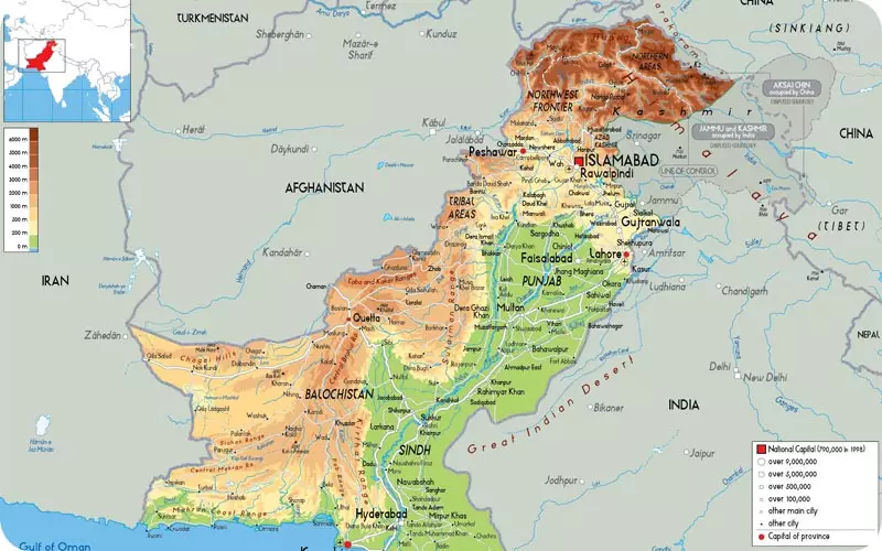 نقشه پاکستان