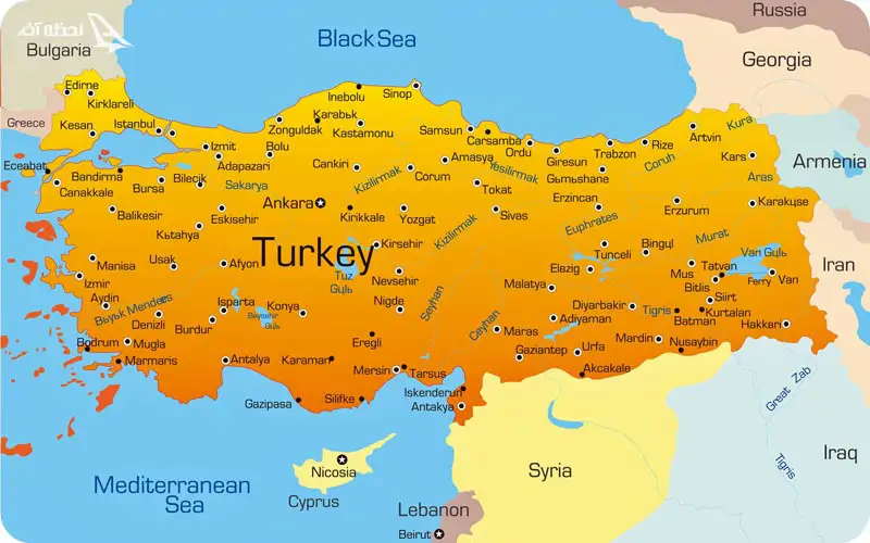 فاصله ی استانبول تا شهرهای مهم ترکیه