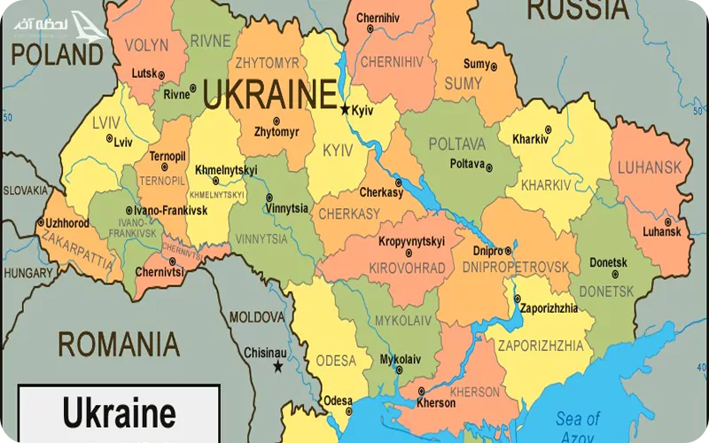 نقشه کشور اوکراین