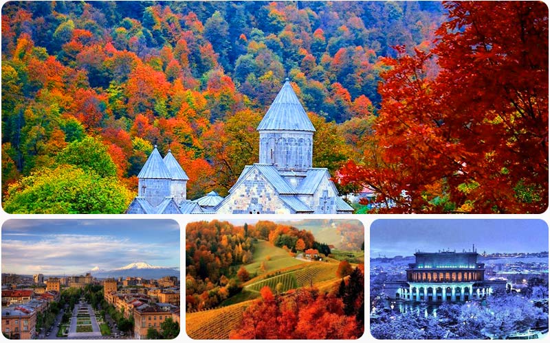 آب و هوای ایروان در ماه ها و فصل های مختلف