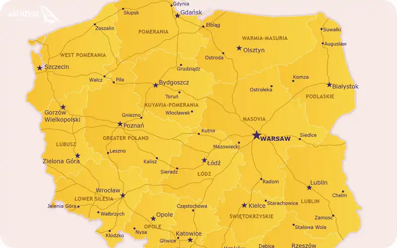 نقشه لهستان