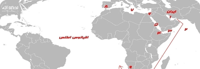 نقشه اقیانوس اطلس