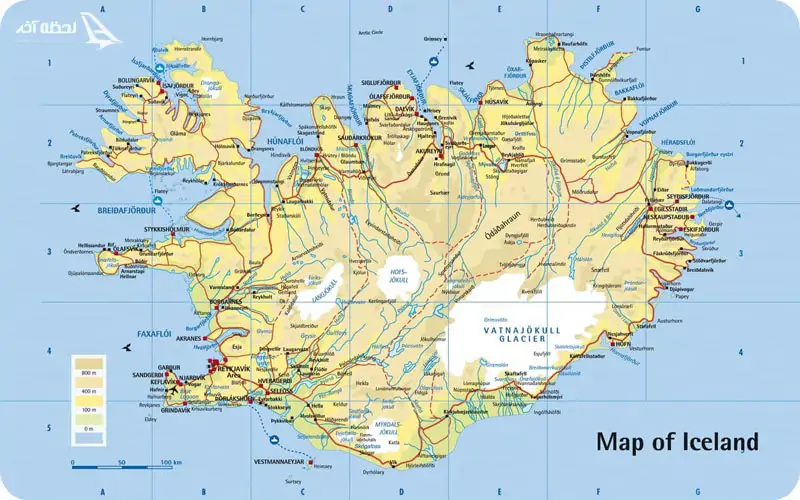 نقشه ایسلند