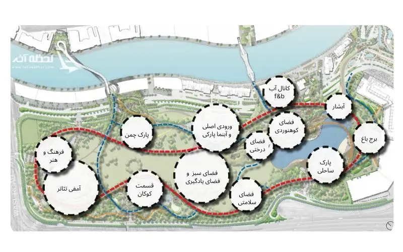نقشه پارک صفا راهنمای فضای پارک صفا