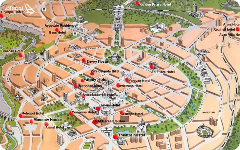 نقشه ایروان