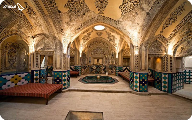 اتاق شاه نشین حمام فین کاشان اتاق شاه نشین و ساخت به دستور محمد شاه قاجار