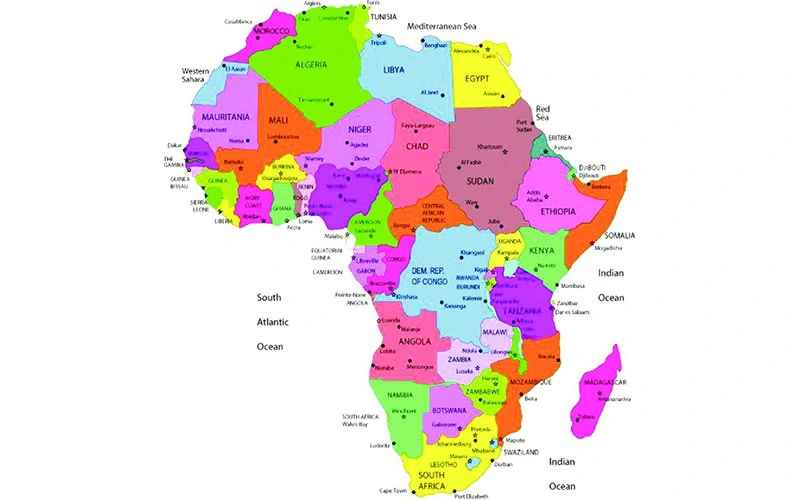 دانلود نقشه قاره آفریقا با کیفیت بالا دانلود نقشه قاره آفریقا با کیفیت بالا