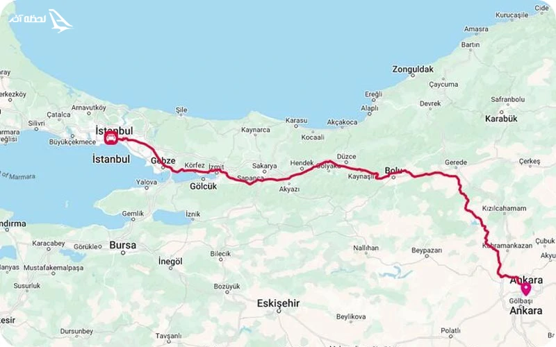فاصله آنکارا تا استانبول فاصله آنکارا تا استانبول
