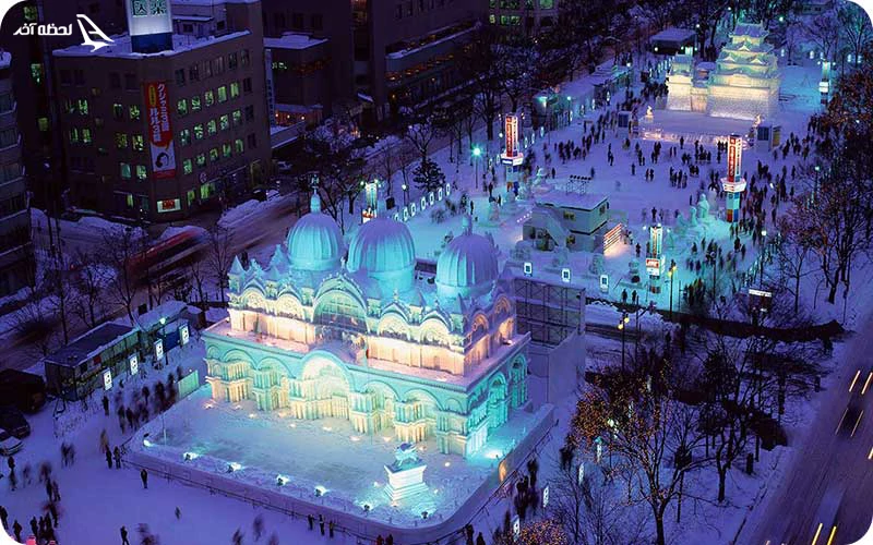 فستیوال برف ساپوررو فستیوال برف ساپوررو؛ ساخت مجسمههای عظیم برفی