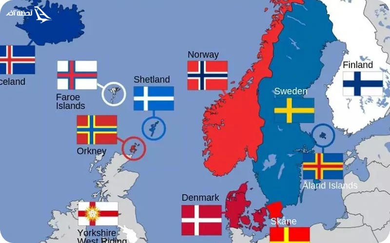 چرا پرچم دانمارک و چند کشور دیگر شبیه به هم هستند؟