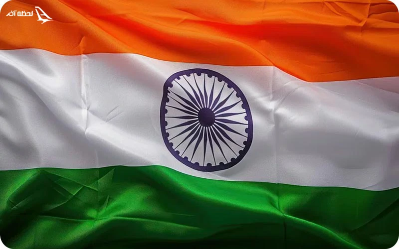 رنگ پرچم های کشور هندوستان هر یک معنی می دهد.