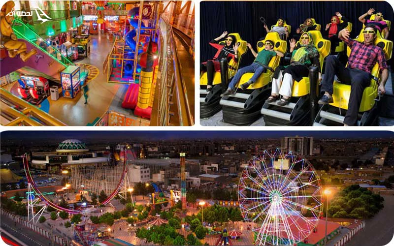 شهربازی الماس شهر؛ یکی از بهترین جاهای دیدنی مشهد شب